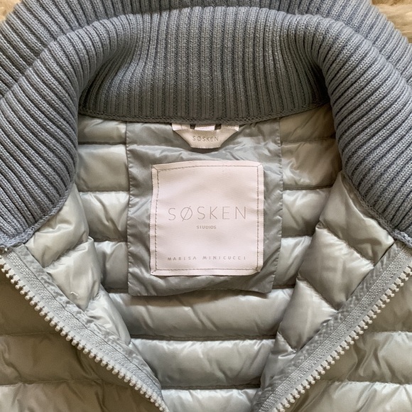 Spring powder blue peplum puffer, Søsken, size S (1) - Picture 3 of 5